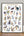 Framed Magic A-Z Harry Potter Poster alphabet poster with magical illustrations on a wall.